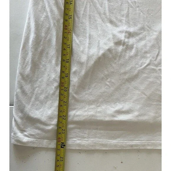 Leo & Nicole Women's Crochet Tank Top White Stretch USA Size Medium - Picture 4 of 8